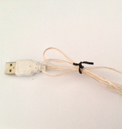 白色透明USB电源线